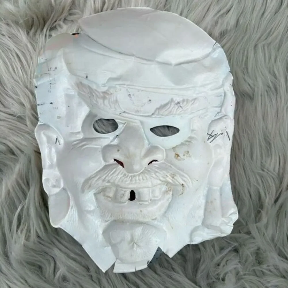 1970's VINTAGE BEN COOPER HALLOWEEN Plastic Mask‎ Ugly Pirate Bearded Man RARE
